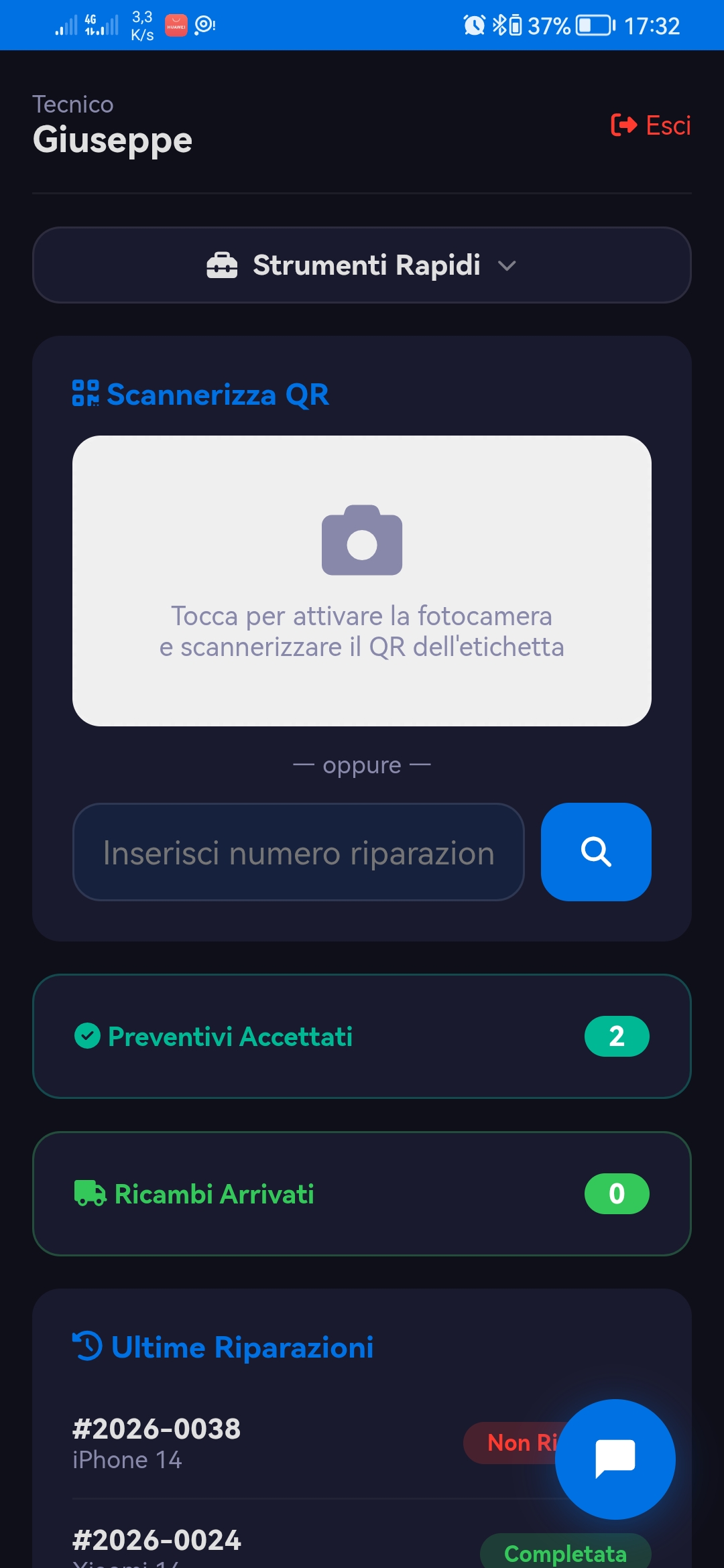 App Tecnico - Home
