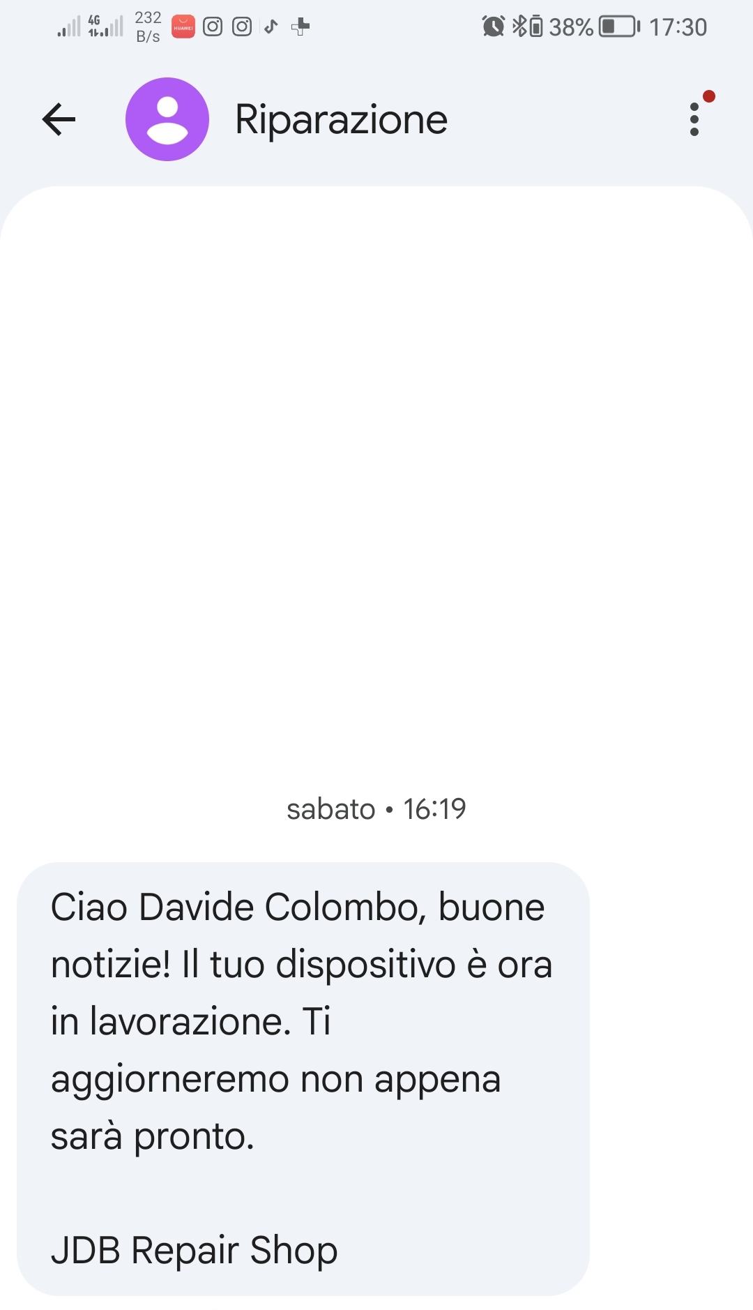 SMS Automatici Clienti